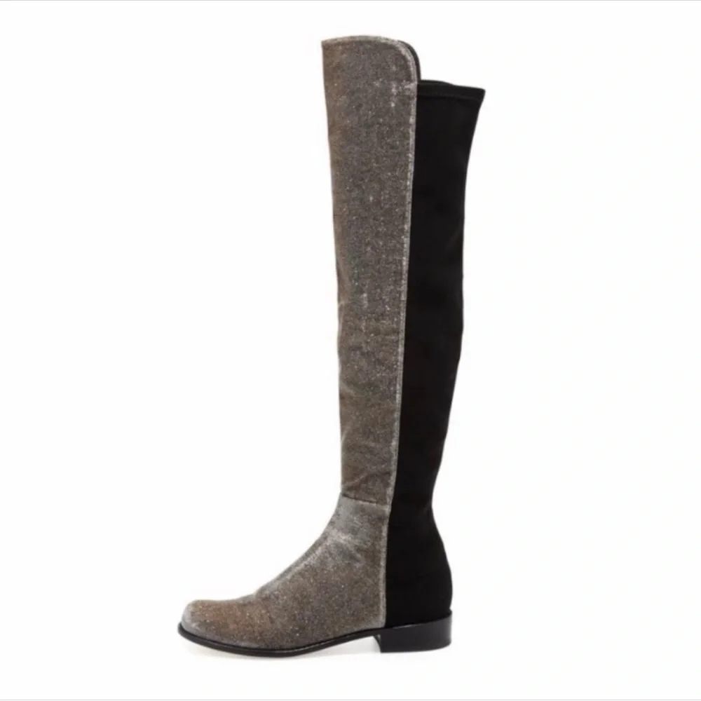 Stuart weitzman 50/50 metallic stretch over the knee boot women’s size 9